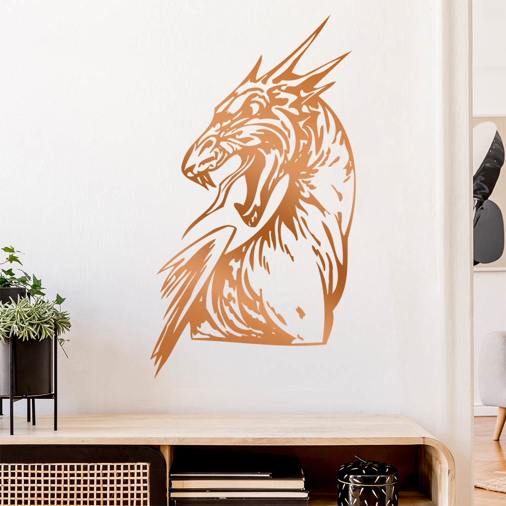 Drachen Kopf Wandtattoo Wohnzimmer Wandaufkleber 0015 - Picture 199 of 204