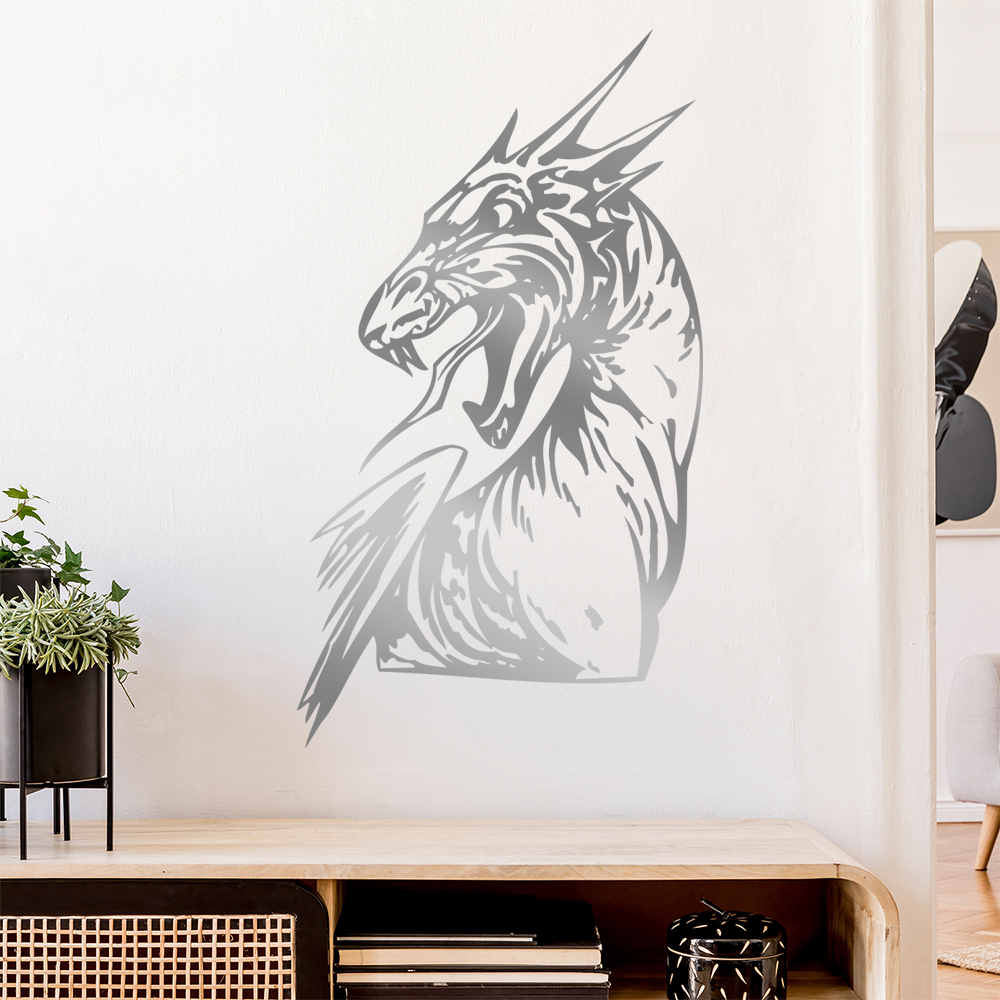 Drachen Kopf Wandtattoo Wohnzimmer Wandaufkleber 0015 - Picture 187 of 204