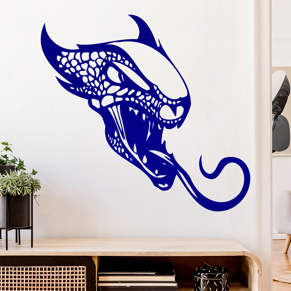 Drachen Kopf Wandtattoo Wohnzimmer Wandaufkleber 0039 - Picture 79 of 204