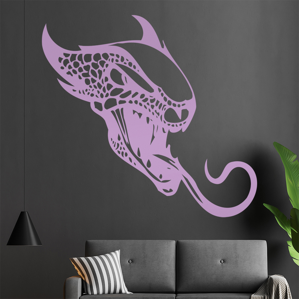 Drachen Kopf Wandtattoo Wohnzimmer Wandaufkleber 0039 - Picture 55 of 204