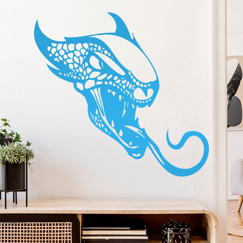 Drachen Kopf Wandtattoo Wohnzimmer Wandaufkleber 0039 - Picture 85 of 204