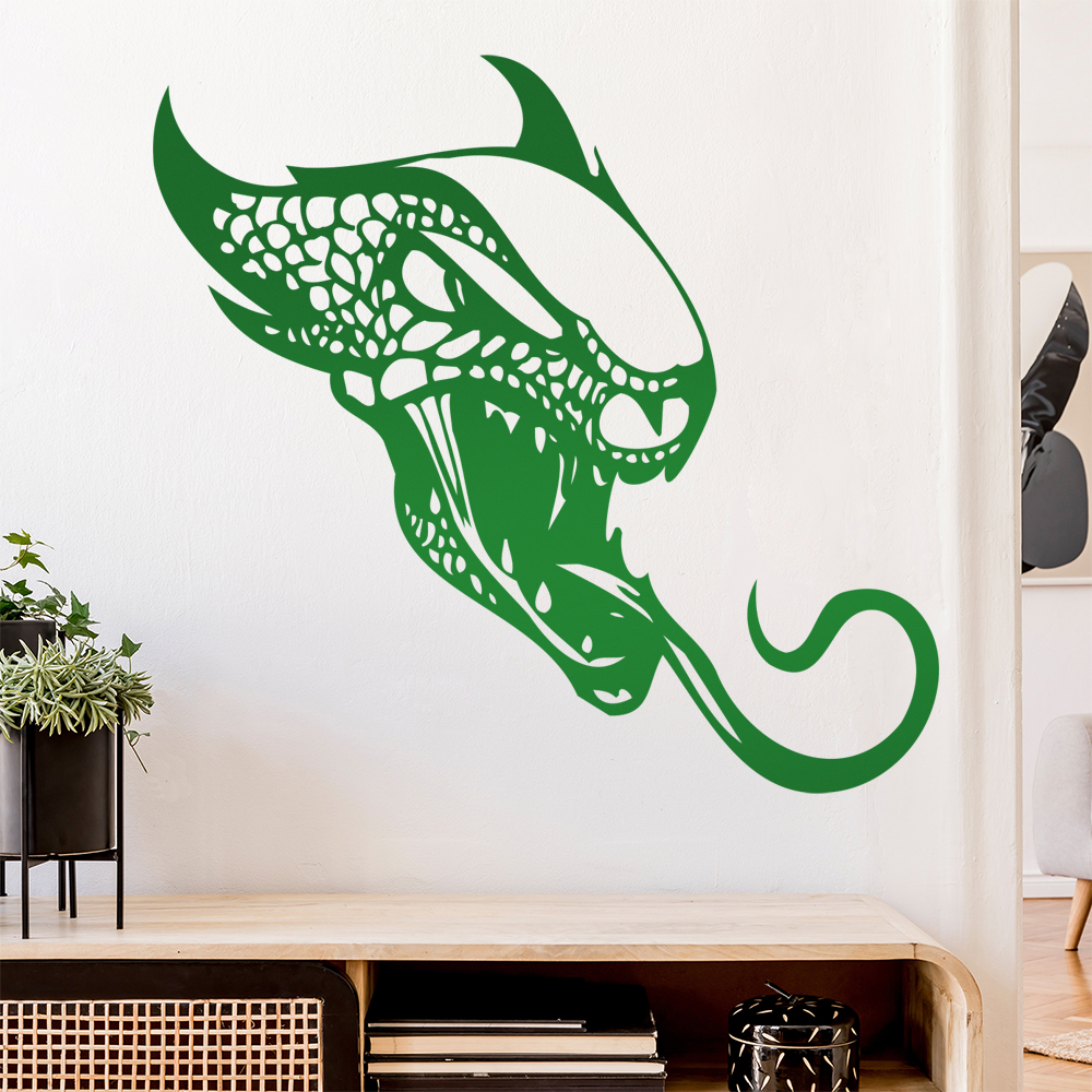 Drachen Kopf Wandtattoo Wohnzimmer Wandaufkleber 0039 - Picture 115 of 204