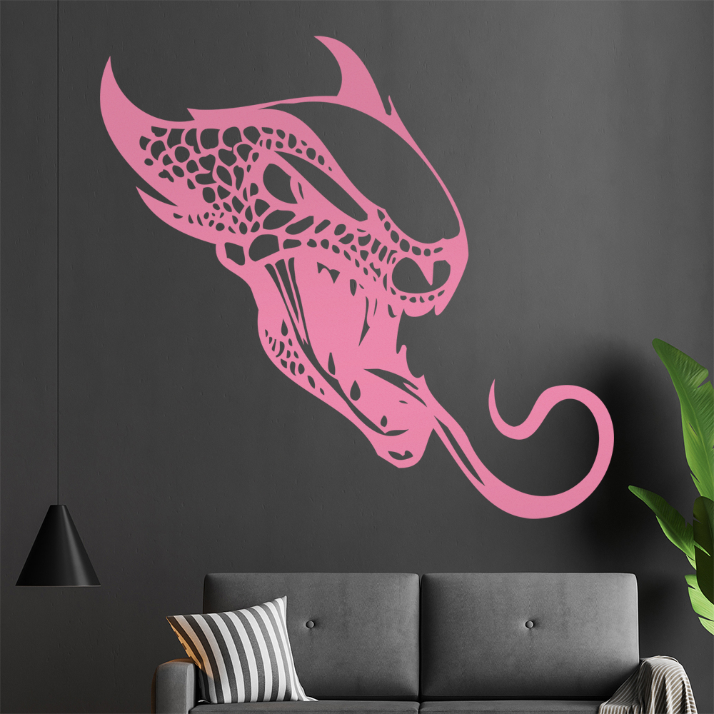 Drachen Kopf Wandtattoo Wohnzimmer Wandaufkleber 0039 - Picture 67 of 204