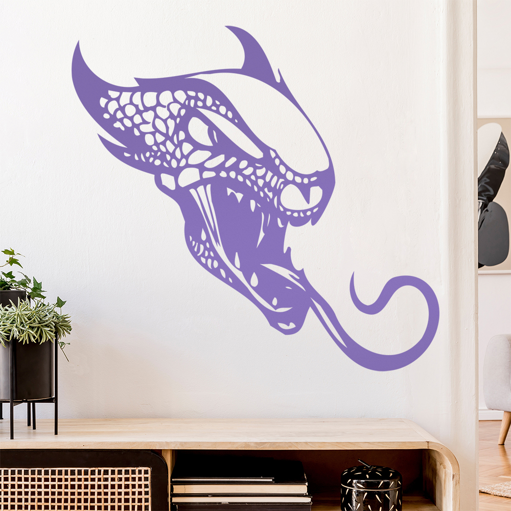 Drachen Kopf Wandtattoo Wohnzimmer Wandaufkleber 0039 - Picture 61 of 204