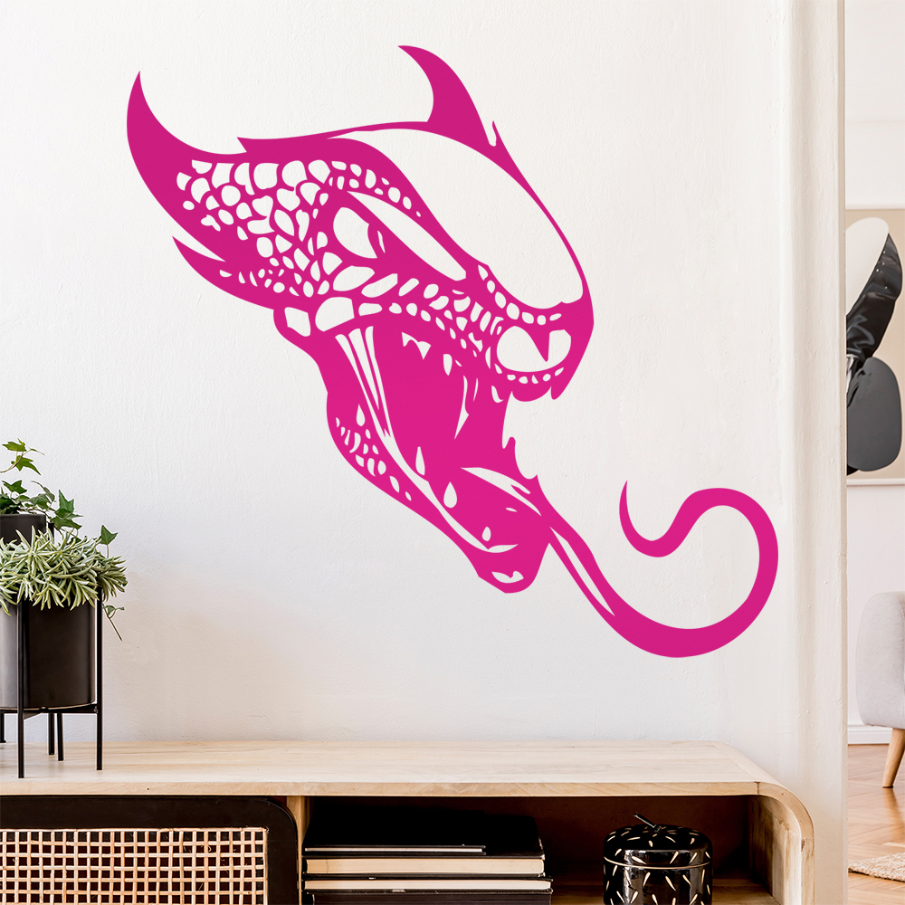 Drachen Kopf Wandtattoo Wohnzimmer Wandaufkleber 0039 - Picture 49 of 204