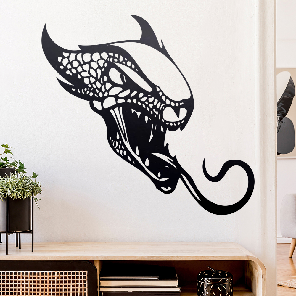 Drachen Kopf Wandtattoo Wohnzimmer Wandaufkleber 0039 - Picture 133 of 204