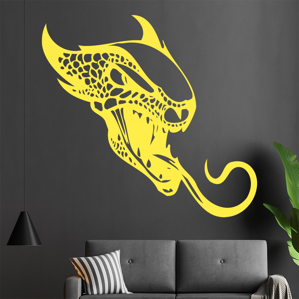 Drachen Kopf Wandtattoo Wohnzimmer Wandaufkleber 0039 - Picture 19 of 204