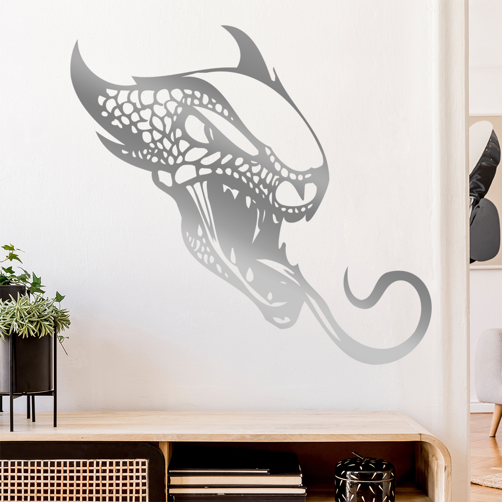 Drachen Kopf Wandtattoo Wohnzimmer Wandaufkleber 0039 - Picture 187 of 204