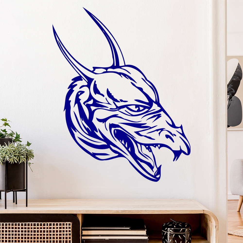 Drachen Kopf Wandtattoo Wohnzimmer Wandaufkleber 0042 - Picture 181 of 204