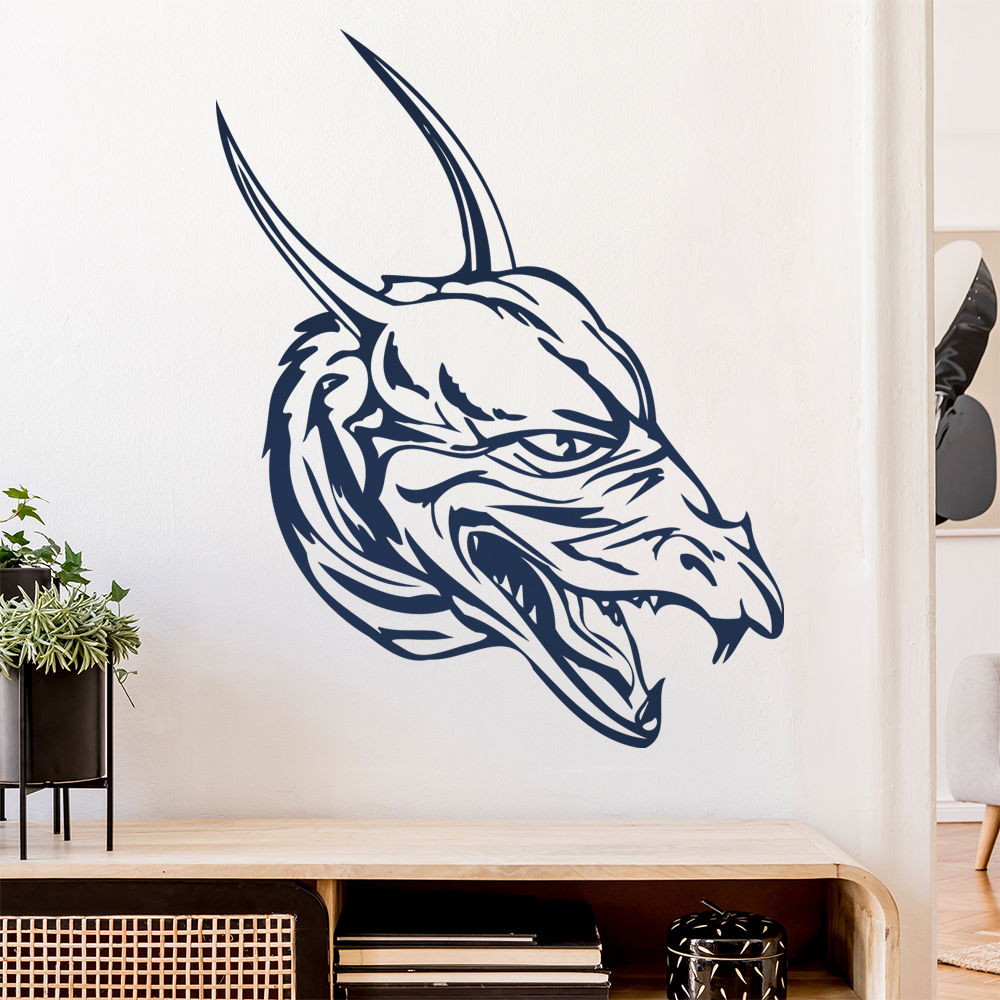 Drachen Kopf Wandtattoo Wohnzimmer Wandaufkleber 0042 - Picture 73 of 204