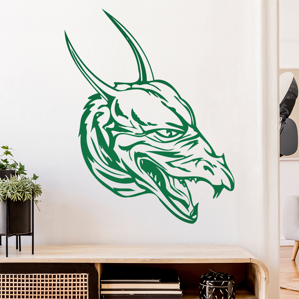 Drachen Kopf Wandtattoo Wohnzimmer Wandaufkleber 0042 - Picture 109 of 204