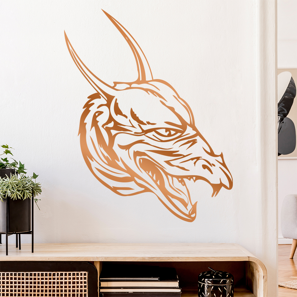 Drachen Kopf Wandtattoo Wohnzimmer Wandaufkleber 0042 - Picture 199 of 204