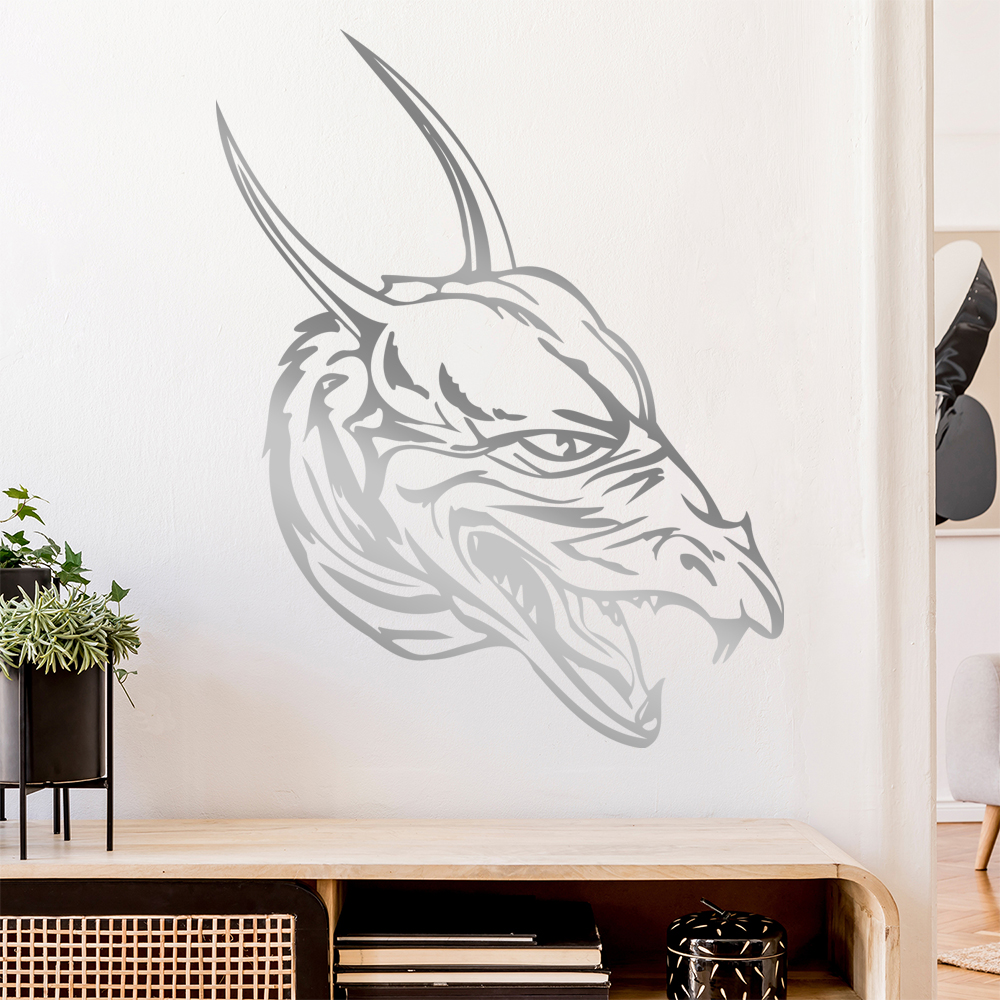 Drachen Kopf Wandtattoo Wohnzimmer Wandaufkleber 0042 - Picture 187 of 204