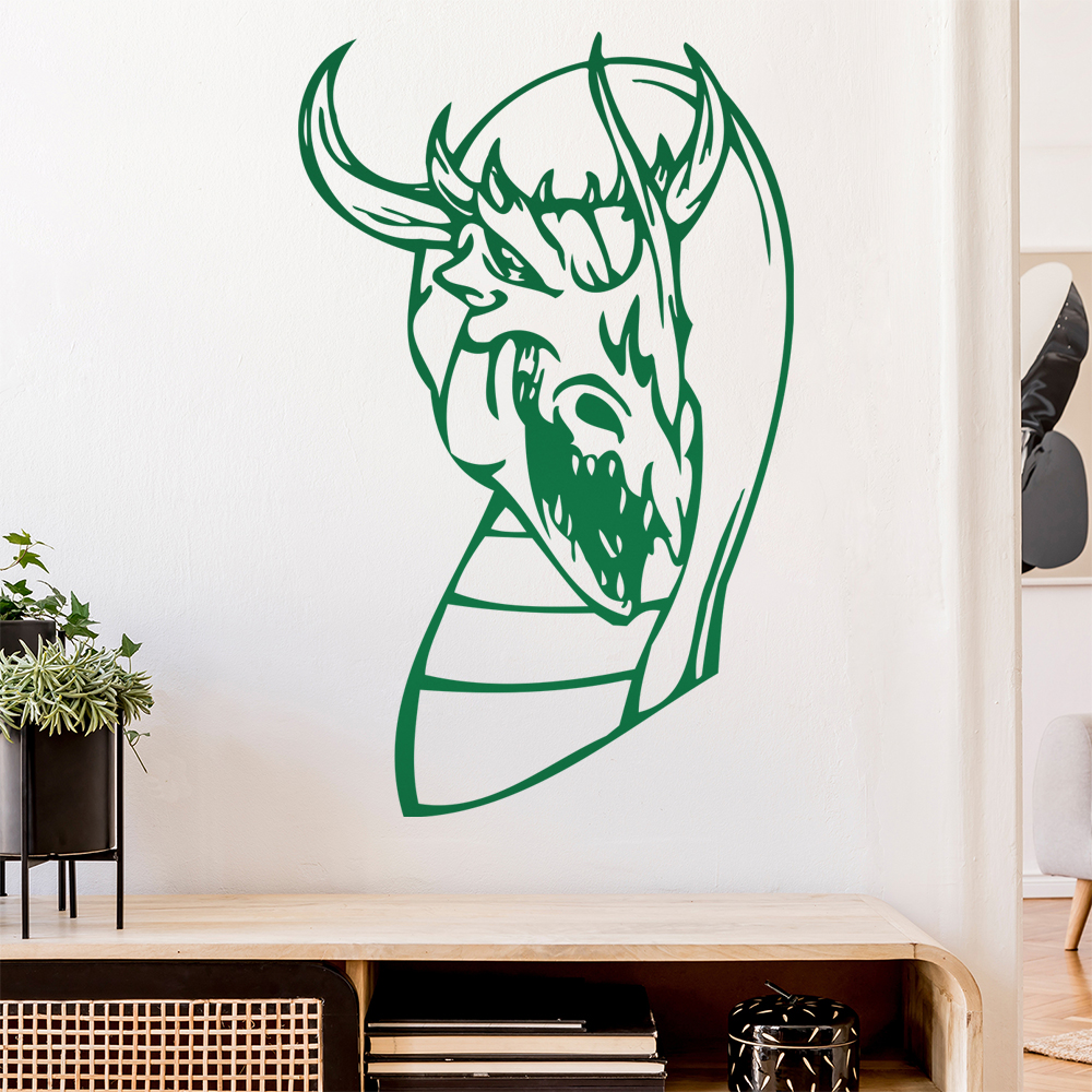 Drachen Kopf Wandtattoo Wohnzimmer Wandaufkleber 0046 - Picture 109 of 204