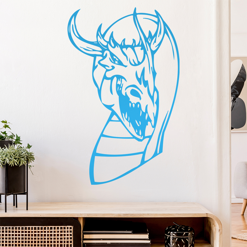 Drachen Kopf Wandtattoo Wohnzimmer Wandaufkleber 0046 - Picture 85 of 204