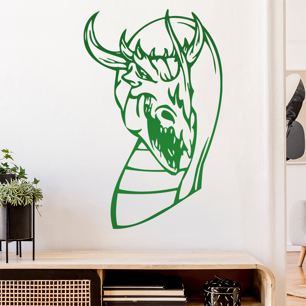 Drachen Kopf Wandtattoo Wohnzimmer Wandaufkleber 0046 - Picture 115 of 204