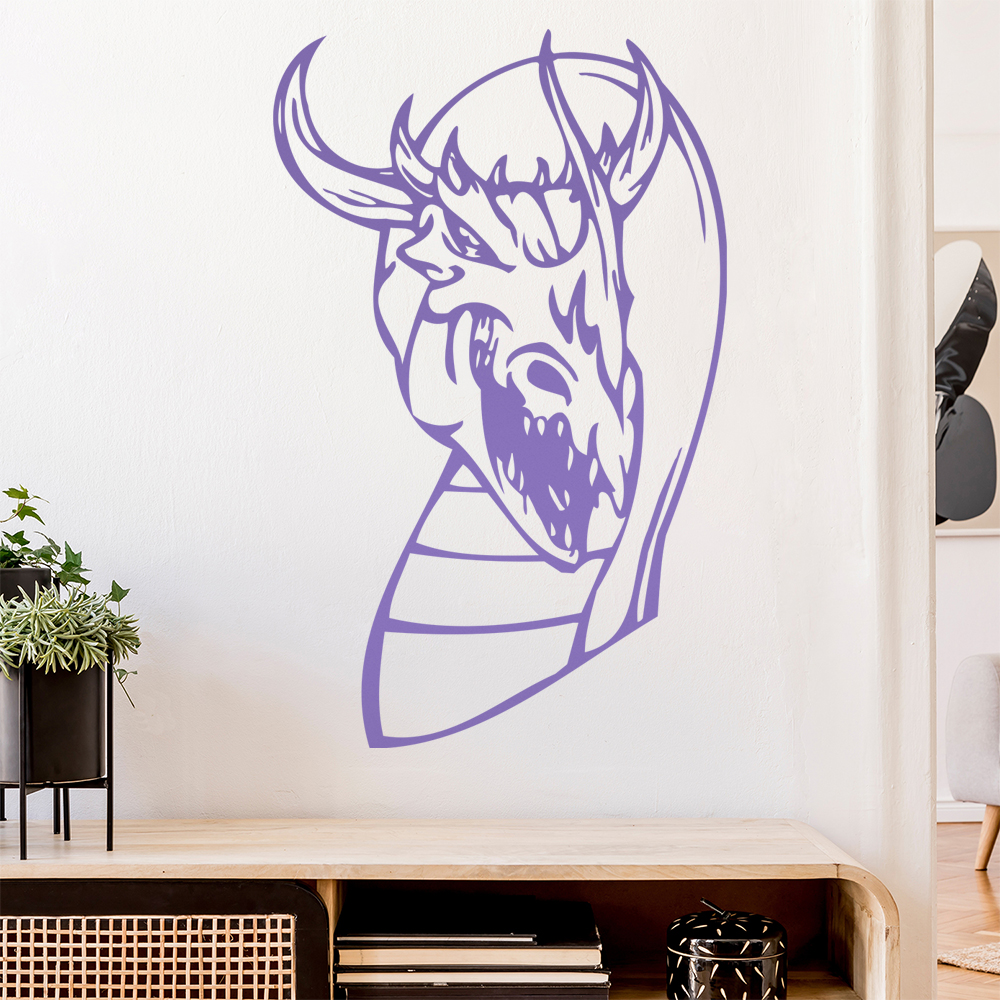 Drachen Kopf Wandtattoo Wohnzimmer Wandaufkleber 0046 - Picture 61 of 204