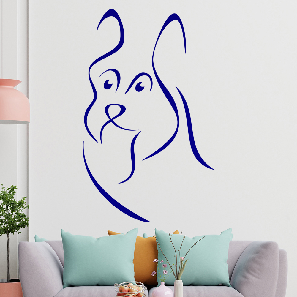 Hund Linien-Hunde Wandtattoo Wohnzimmer Wandaufkleber 0302 - Picture 79 of 204