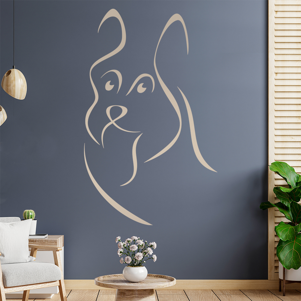 Hund Linien-Hunde Wandtattoo Wohnzimmer Wandaufkleber 0302 - Picture 169 of 204
