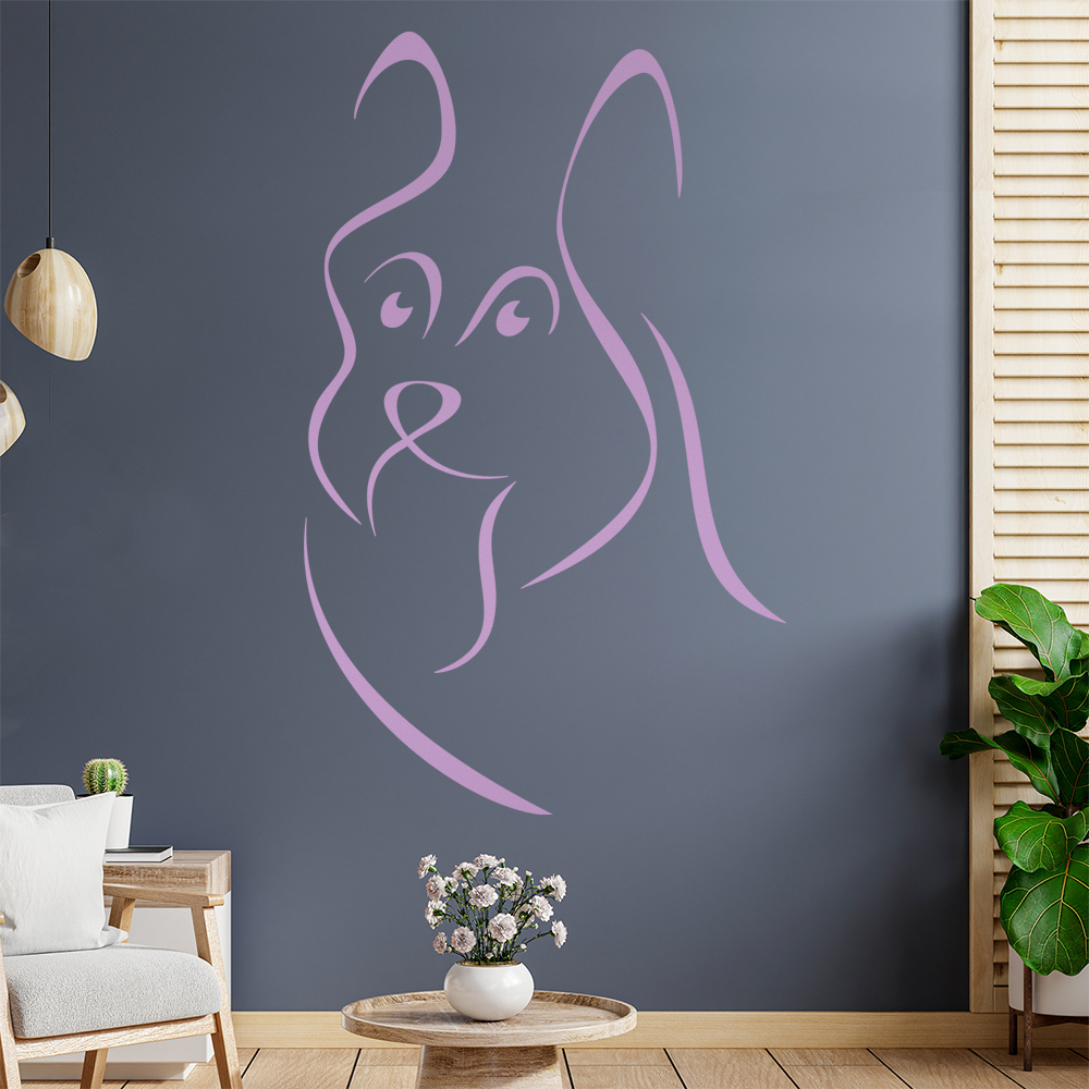 Hund Linien-Hunde Wandtattoo Wohnzimmer Wandaufkleber 0302 - Picture 55 of 204