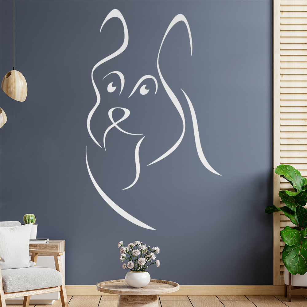 Hund Linien-Hunde Wandtattoo Wohnzimmer Wandaufkleber 0302 - Picture 145 of 204