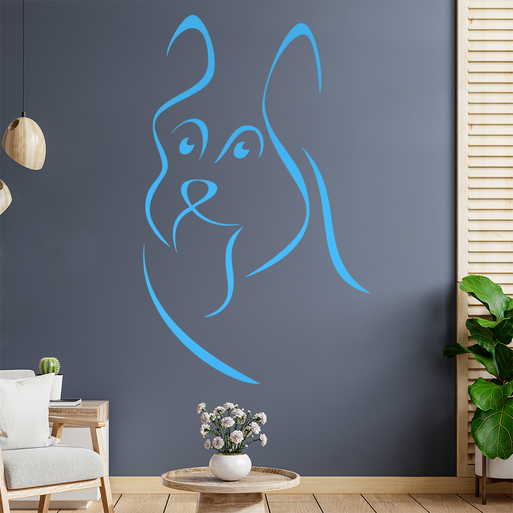 Hund Linien-Hunde Wandtattoo Wohnzimmer Wandaufkleber 0302 - Picture 97 of 204