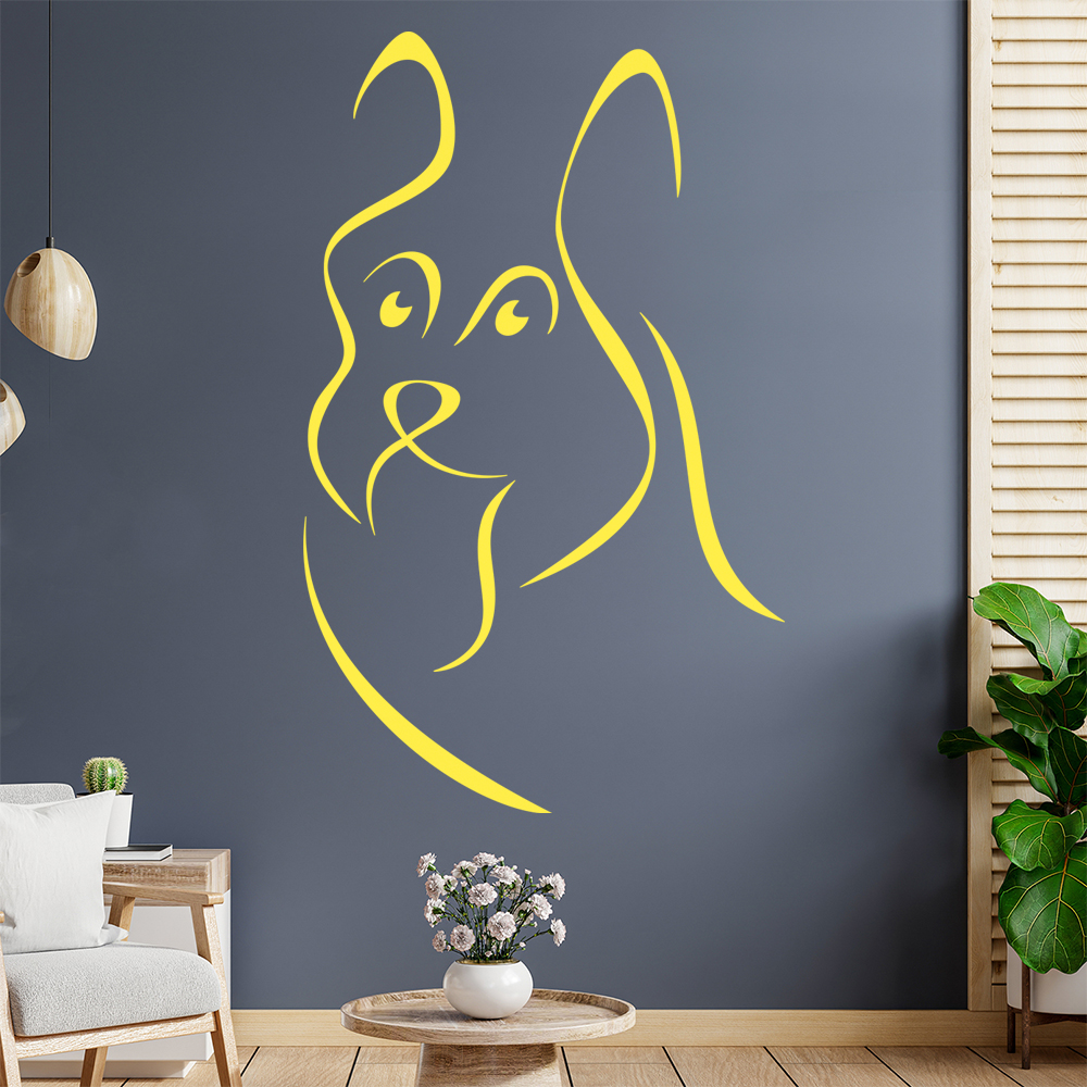 Hund Linien-Hunde Wandtattoo Wohnzimmer Wandaufkleber 0302 - Picture 19 of 204