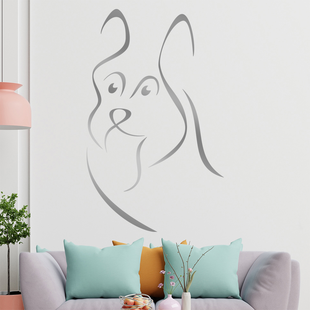 Hund Linien-Hunde Wandtattoo Wohnzimmer Wandaufkleber 0302 - Picture 187 of 204
