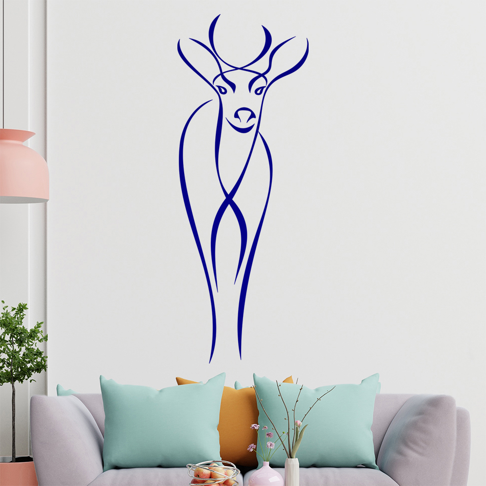 Reh Linien-Hirsch Wandtattoo Wohnzimmer Wandaufkleber 0314 - Picture 79 of 204
