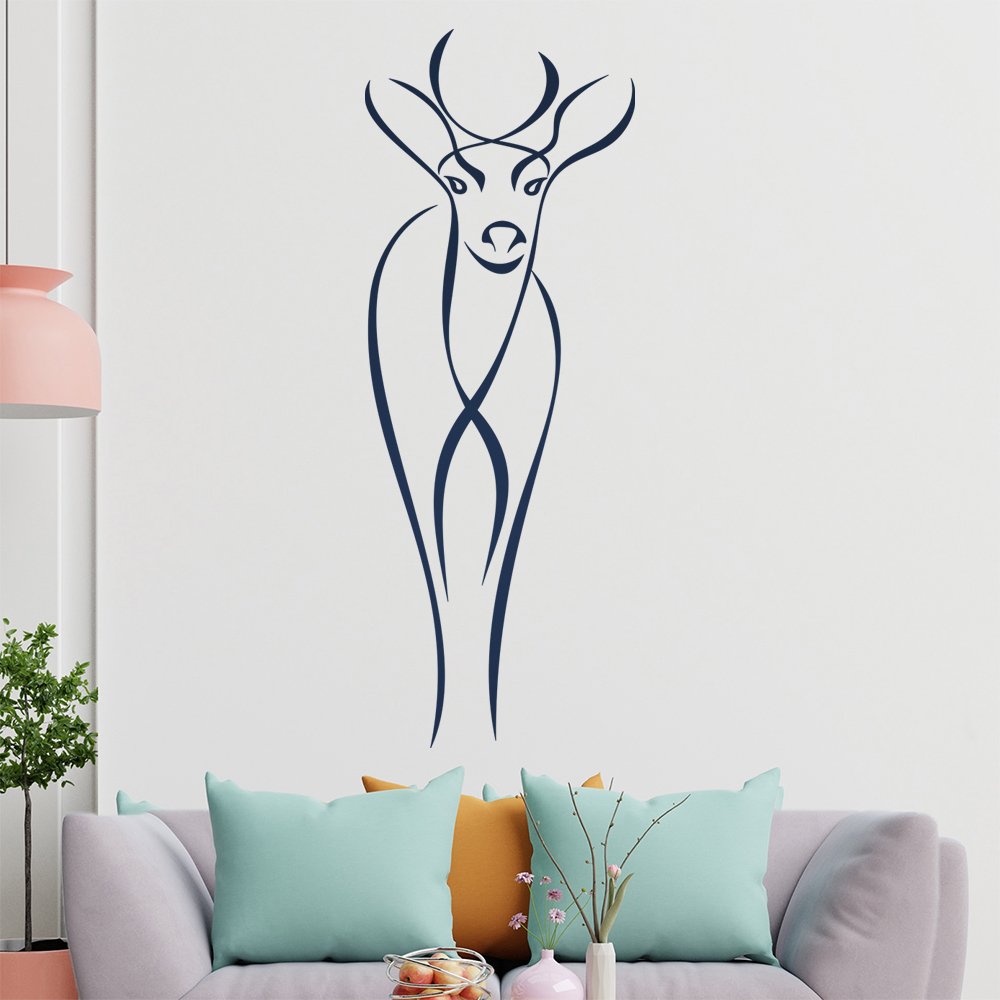 Reh Linien-Hirsch Wandtattoo Wohnzimmer Wandaufkleber 0314 - Picture 73 of 204