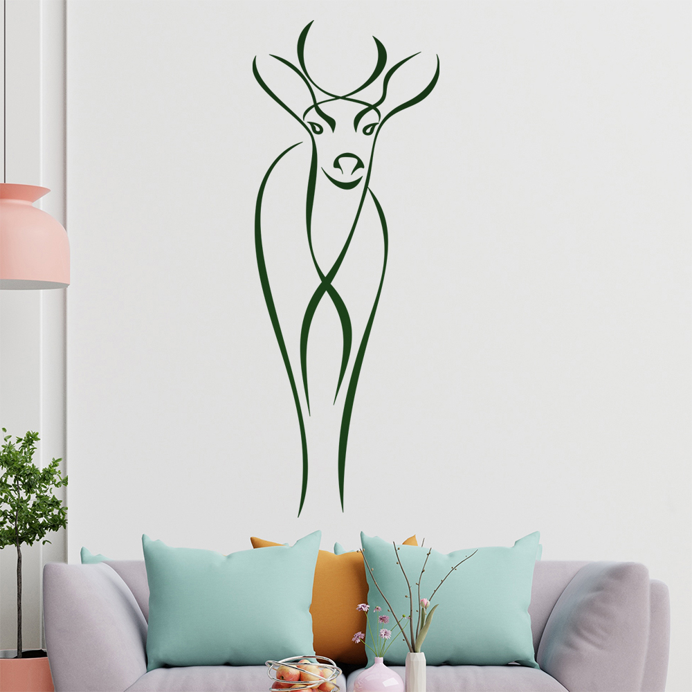 Reh Linien-Hirsch Wandtattoo Wohnzimmer Wandaufkleber 0314 - Picture 103 of 204