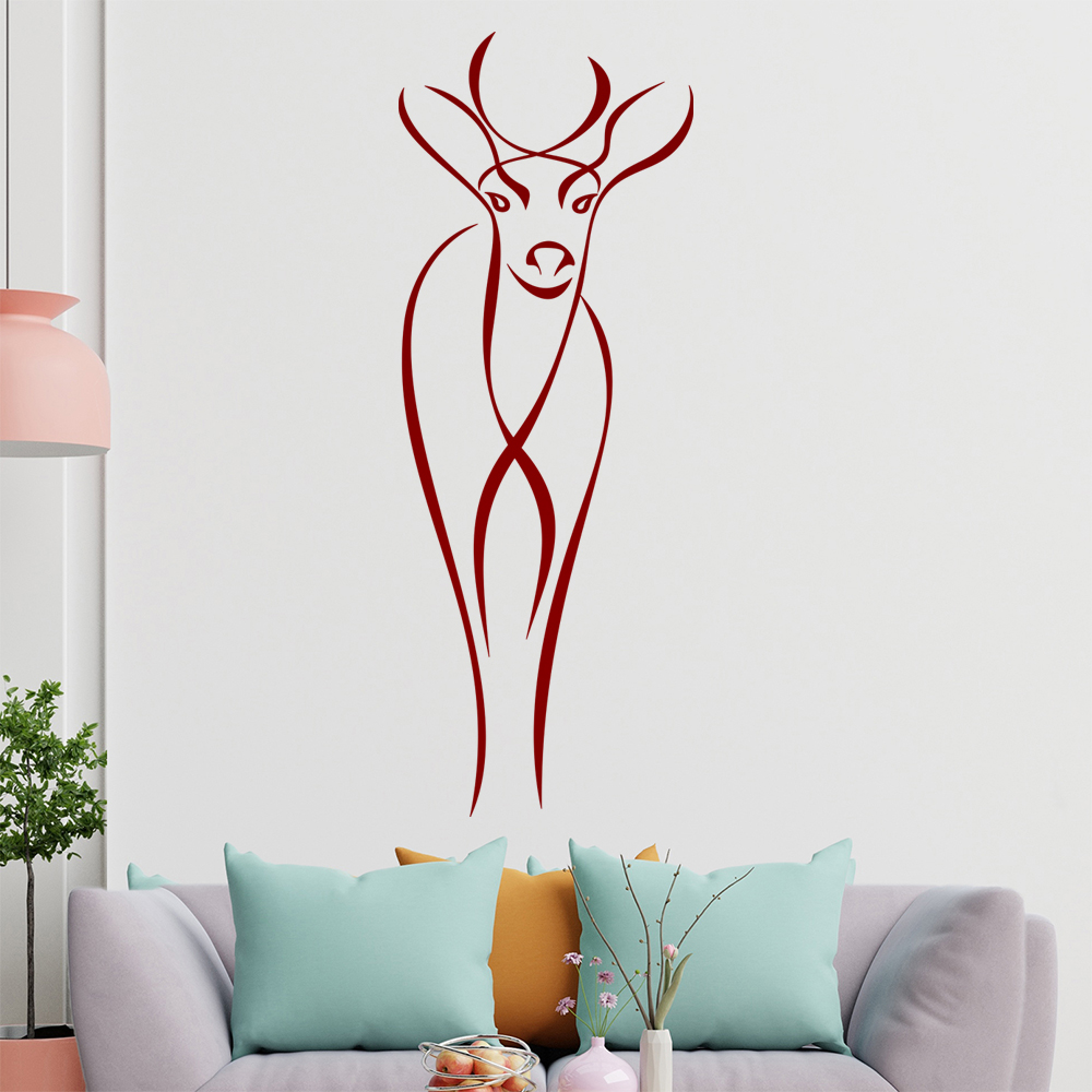 Reh Linien-Hirsch Wandtattoo Wohnzimmer Wandaufkleber 0314 - Picture 25 of 204