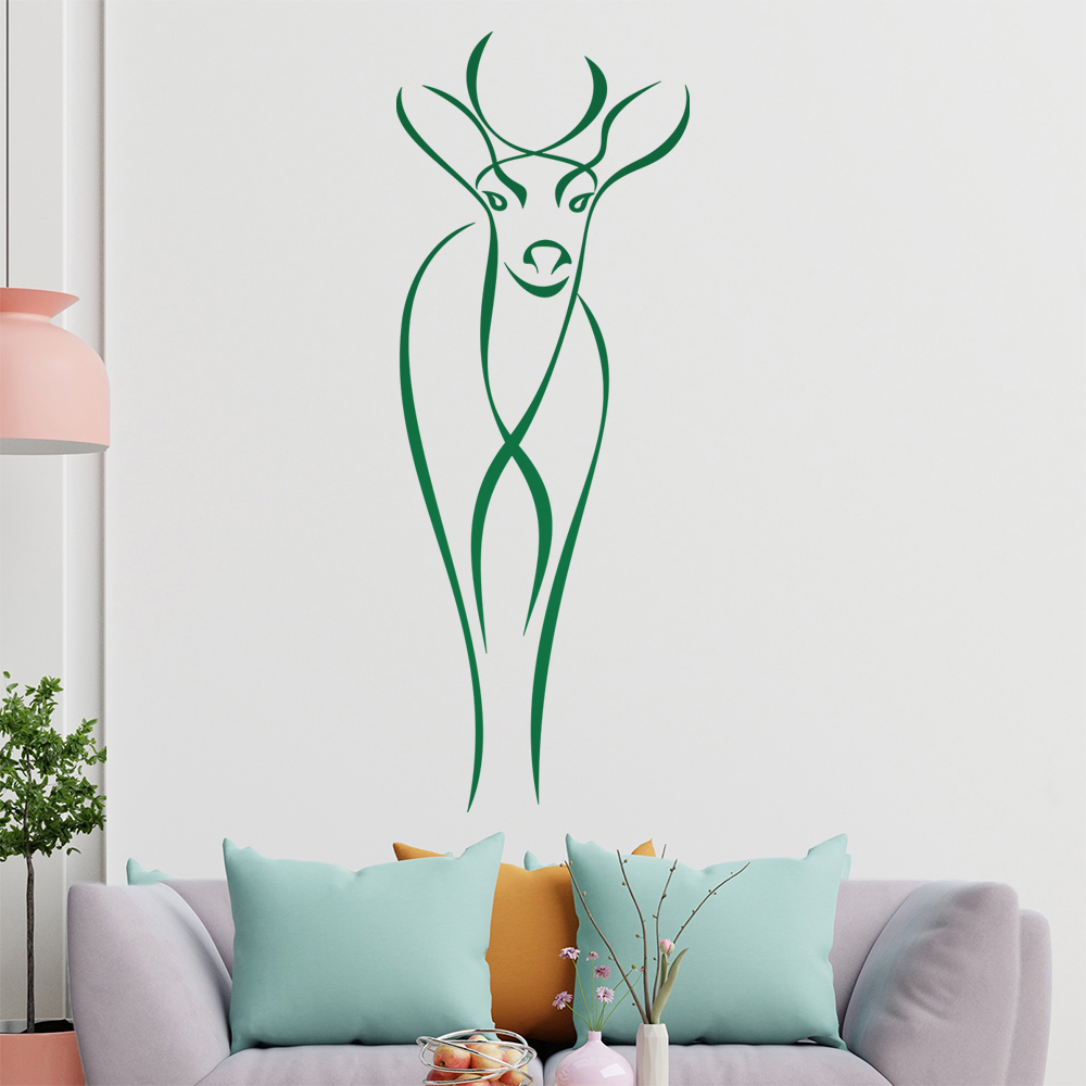 Reh Linien-Hirsch Wandtattoo Wohnzimmer Wandaufkleber 0314 - Picture 109 of 204