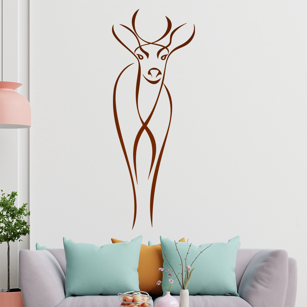 Reh Linien-Hirsch Wandtattoo Wohnzimmer Wandaufkleber 0314 - Picture 175 of 204