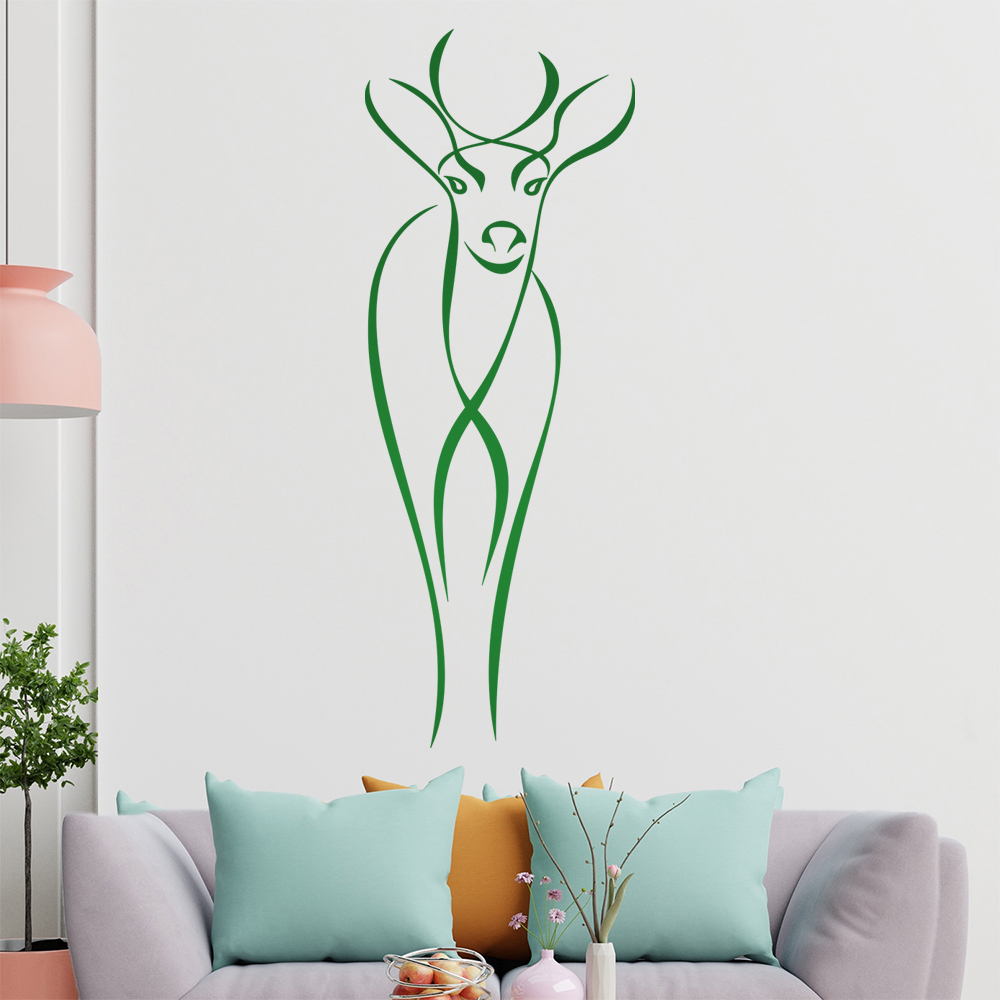 Reh Linien-Hirsch Wandtattoo Wohnzimmer Wandaufkleber 0314 - Picture 115 of 204