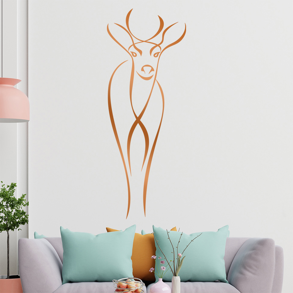 Reh Linien-Hirsch Wandtattoo Wohnzimmer Wandaufkleber 0314 - Picture 199 of 204