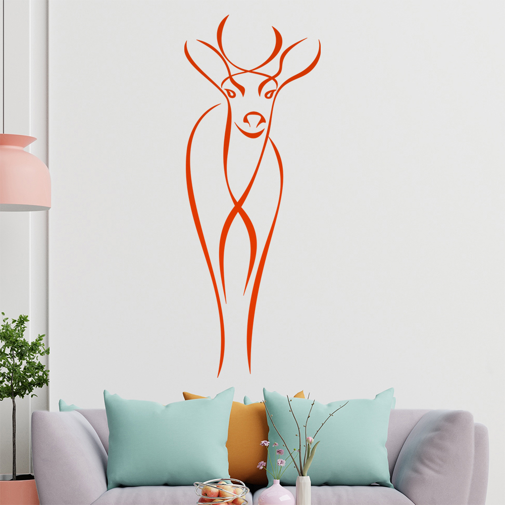 Reh Linien-Hirsch Wandtattoo Wohnzimmer Wandaufkleber 0314 - Picture 37 of 204