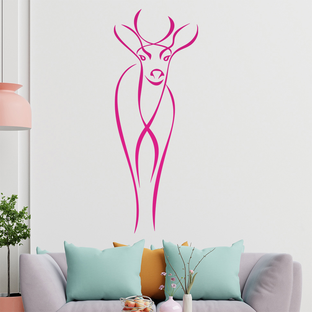 Reh Linien-Hirsch Wandtattoo Wohnzimmer Wandaufkleber 0314 - Picture 49 of 204