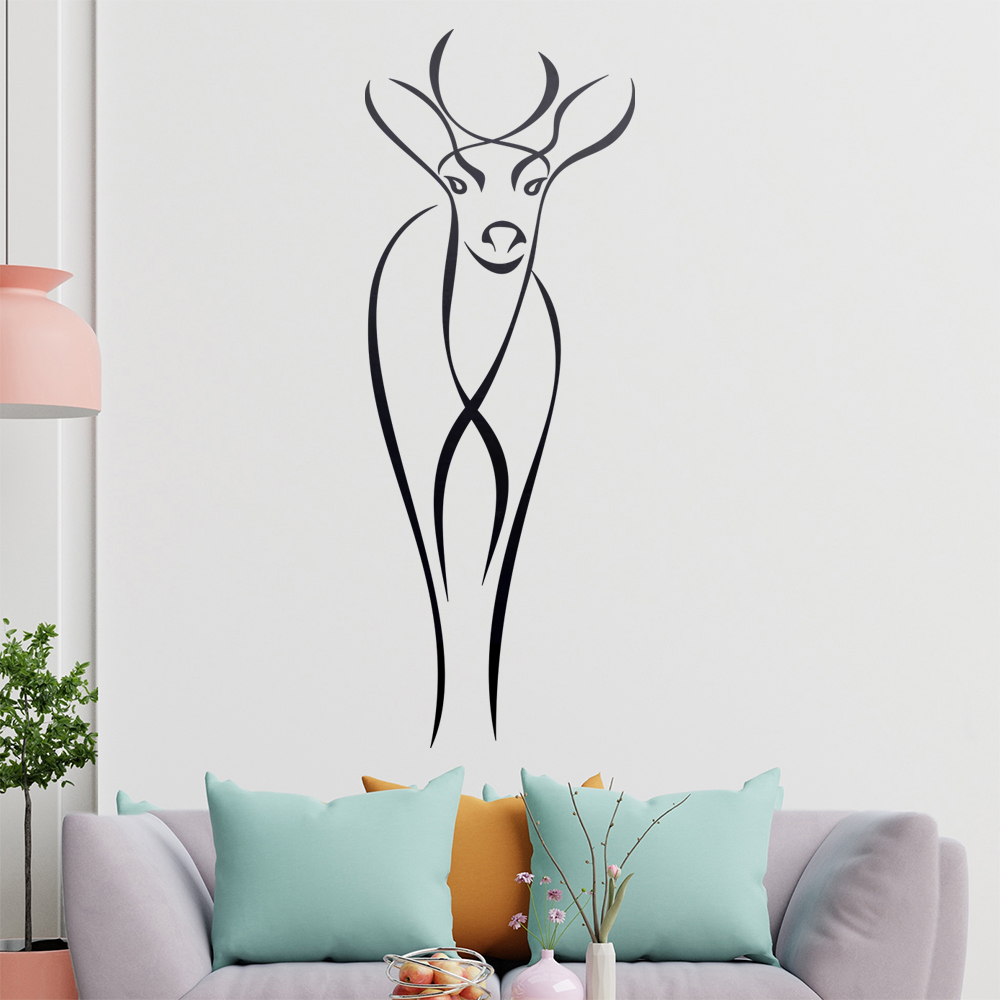 Reh Linien-Hirsch Wandtattoo Wohnzimmer Wandaufkleber 0314 - Picture 133 of 204