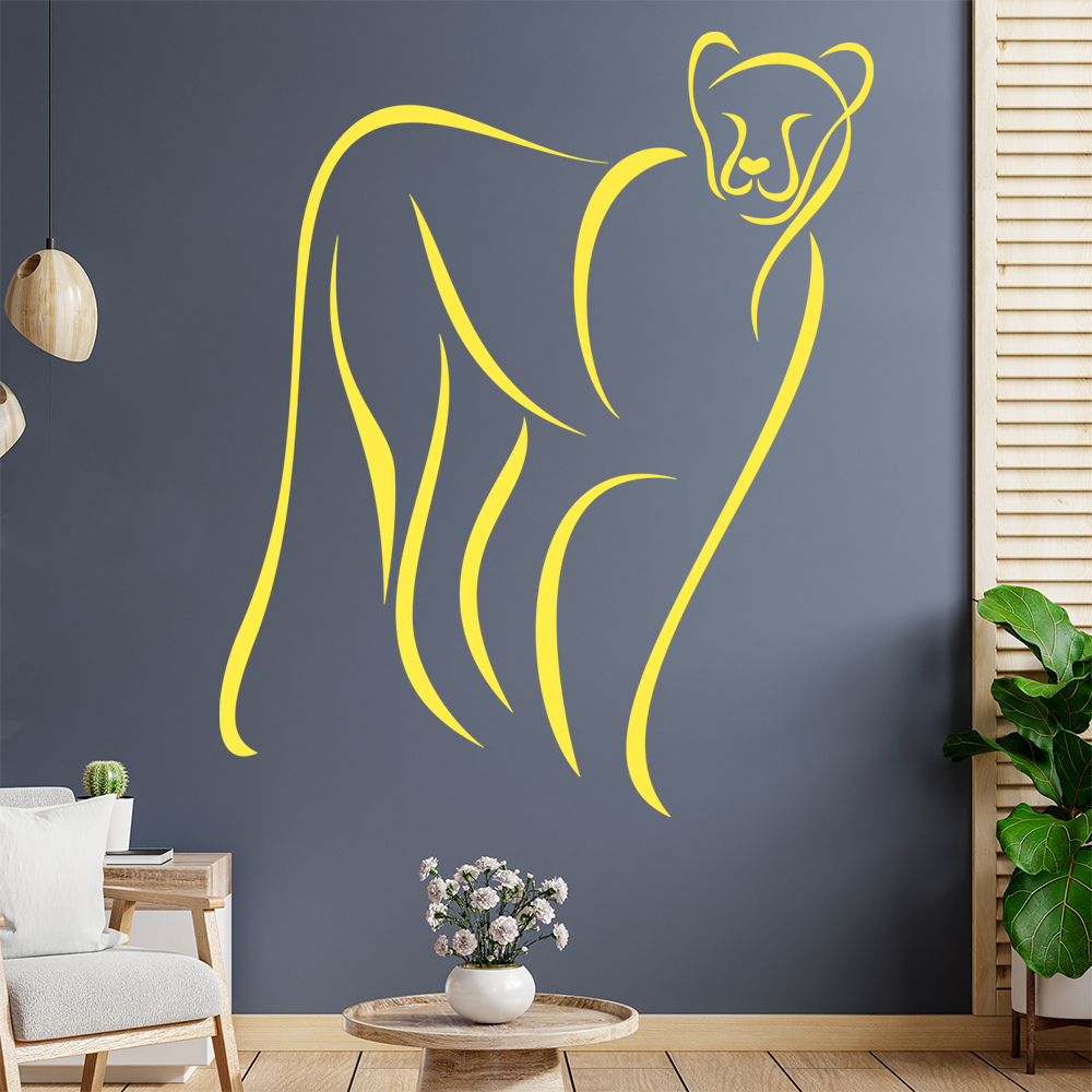 Raubkatze Linien Wandtattoo Wohnzimmer Wandaufkleber 0343 - Picture 19 of 204