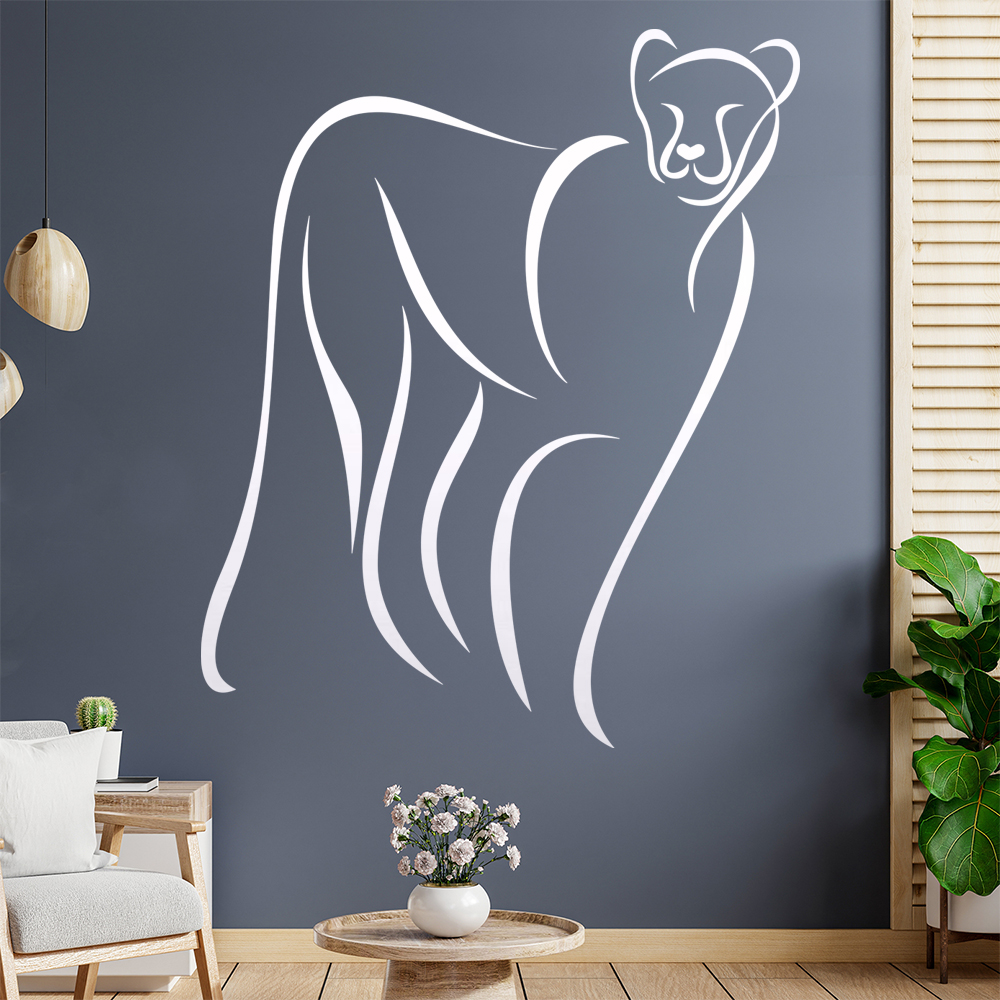 Raubkatze Linien Wandtattoo Wohnzimmer Wandaufkleber 0343 - Picture 7 of 204