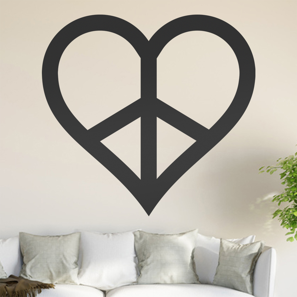 Peace-Herz Wandtattoo Wohnzimmer Wandaufkleber 0817 - Picture 151 of 204