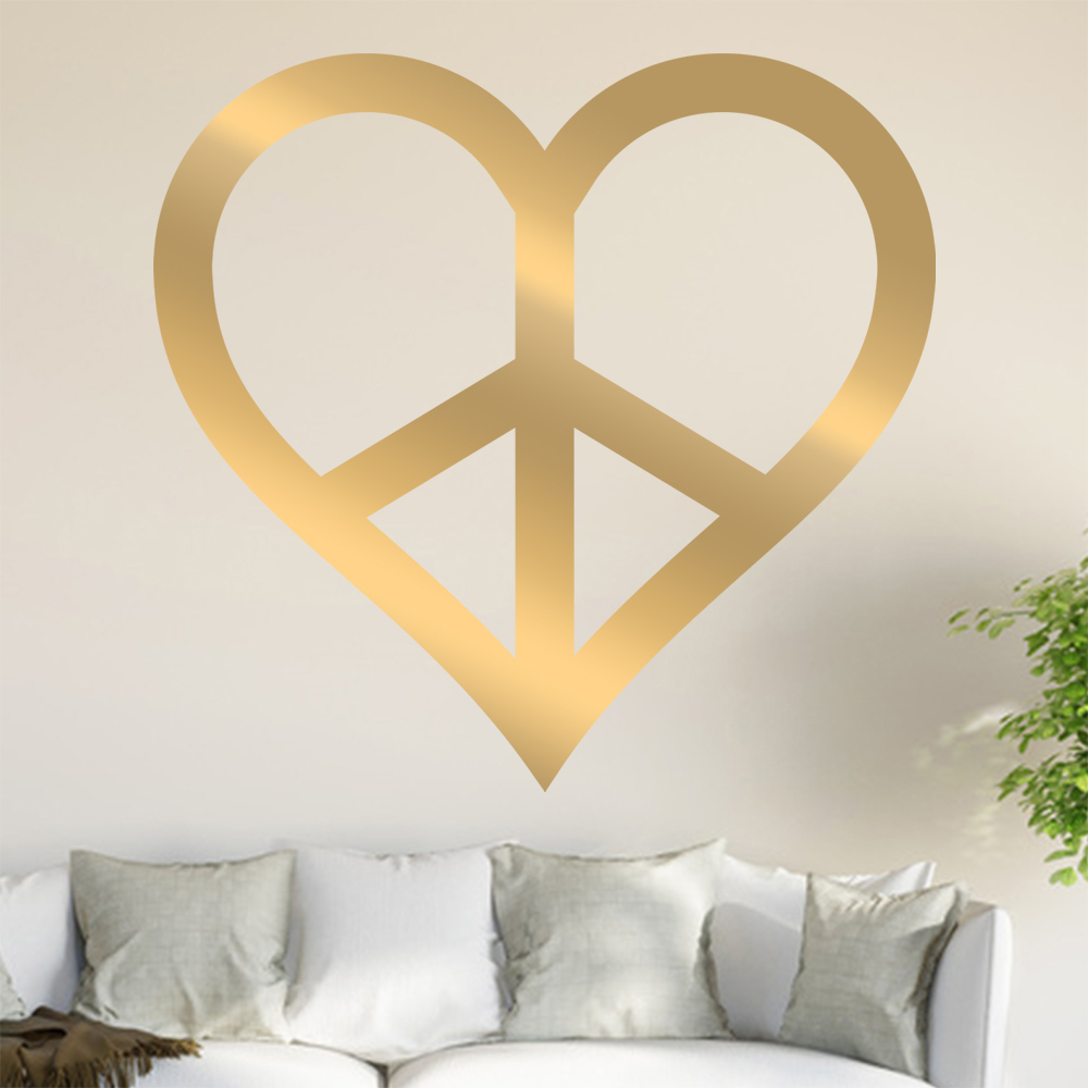 Peace-Herz Wandtattoo Wohnzimmer Wandaufkleber 0817 - Picture 193 of 204