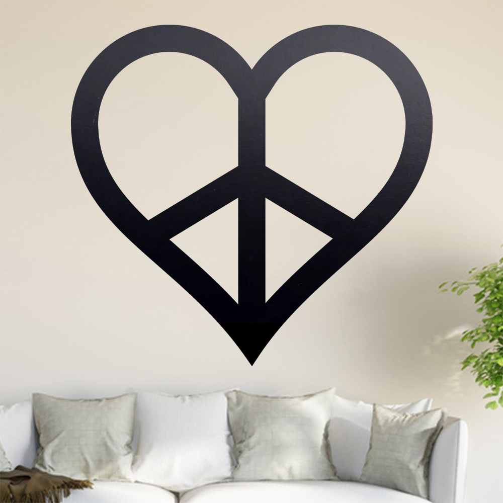Peace-Herz Wandtattoo Wohnzimmer Wandaufkleber 0817 - Picture 133 of 204