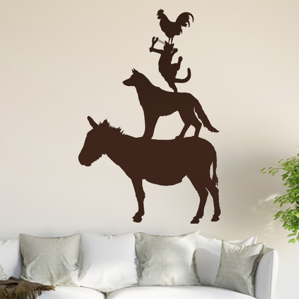 Bremer Stadtmusikanten Wandtattoo Wohnzimmer Wandaufkleber 0893 - Picture 157 of 204