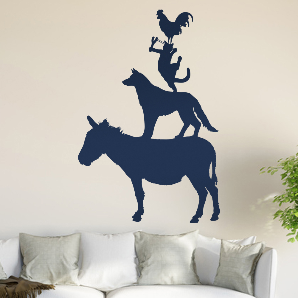 Bremer Stadtmusikanten Wandtattoo Wohnzimmer Wandaufkleber 0893 - Picture 73 of 204