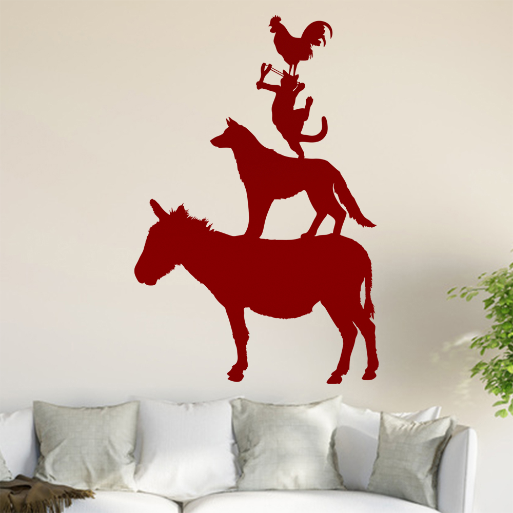 Bremer Stadtmusikanten Wandtattoo Wohnzimmer Wandaufkleber 0893 - Picture 25 of 204