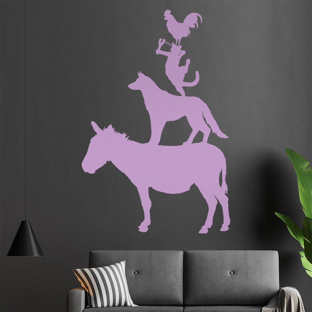 Bremer Stadtmusikanten Wandtattoo Wohnzimmer Wandaufkleber 0893 - Picture 55 of 204