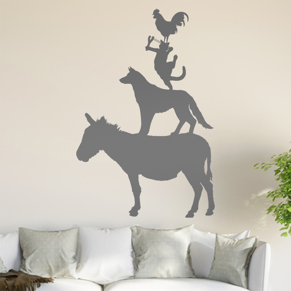 Bremer Stadtmusikanten Wandtattoo Wohnzimmer Wandaufkleber 0893 - Picture 139 of 204