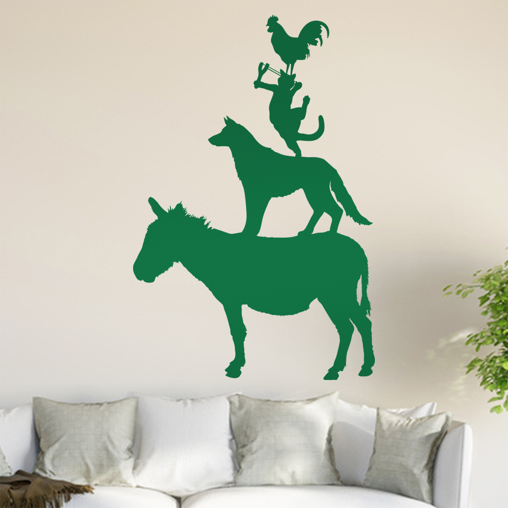 Bremer Stadtmusikanten Wandtattoo Wohnzimmer Wandaufkleber 0893 - Picture 109 of 204